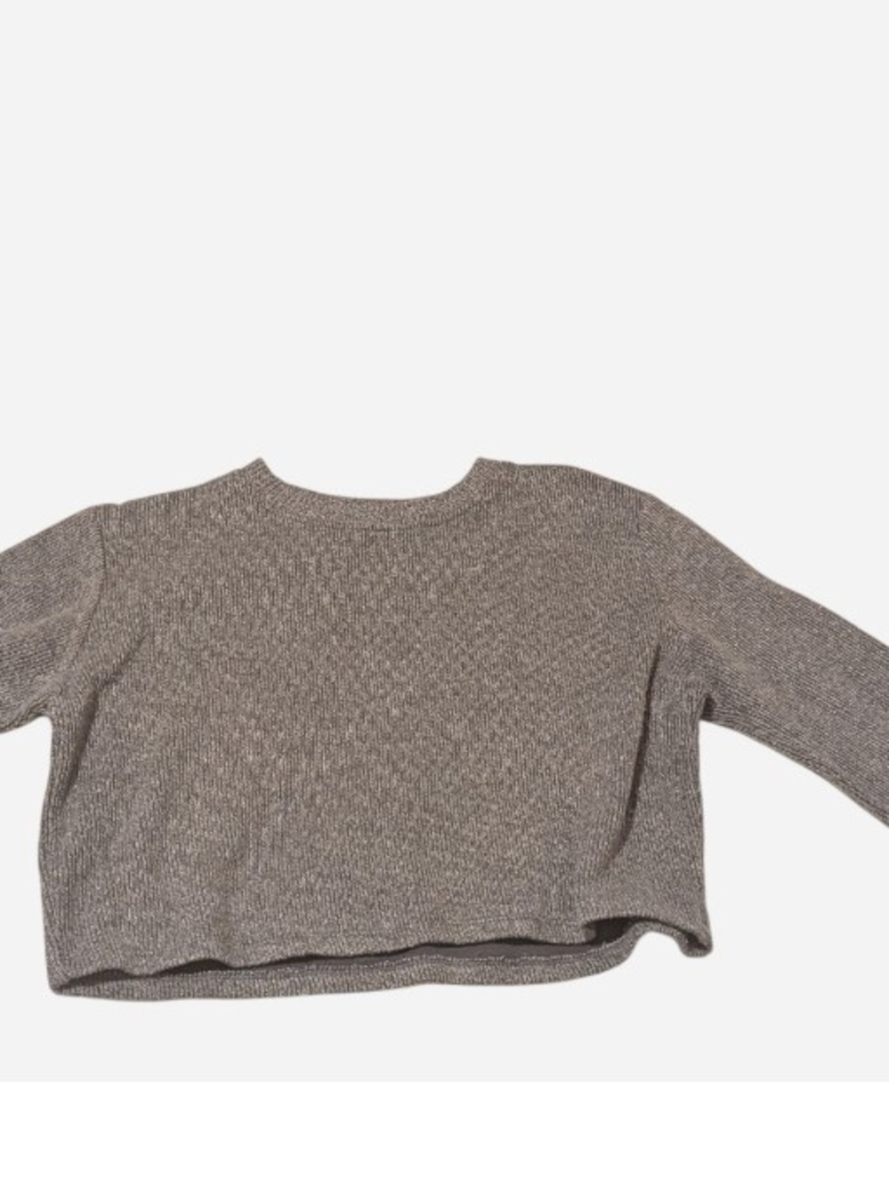 Zara Ribbed Crewneck Sweater - Gray - Picture 5 of 5
